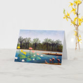 アンリルーソー – ザフラミンゴ カード (黄色い花)