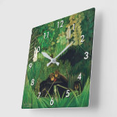 アンリルーソー – ザメリーイェスターズ スクエア壁時計 (傾斜)