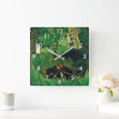 アンリルーソー – ザメリーイェスターズ スクエア壁時計 (ホーム)