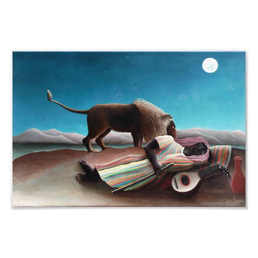 アンリローソウザスリーピングジプシーヴィンテージ フォトプリント (正面)