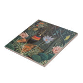 アンリローソウザドリームジャングルフラワーズうぶな人アート タイル (側面)