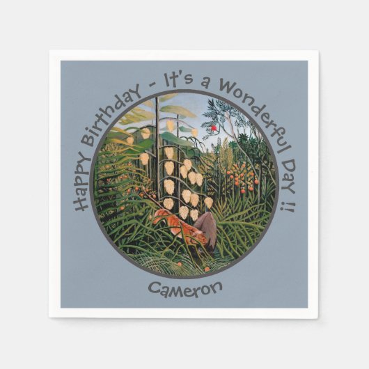 アンリローソウタイガー&ブルパーティーアイテムコレクション スタンダードカクテルナプキン (正面)