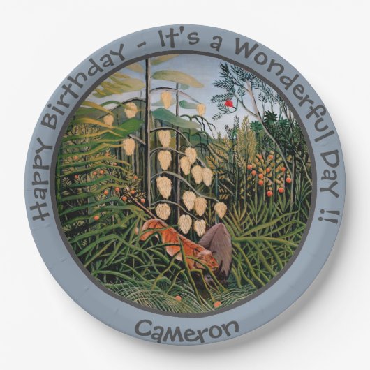 アンリローソウタイガー&ブルパーティーアイテムコレクション ペーパープレート (正面)