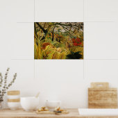 アンリローソウタイガーinトロピカルストームファインアート ポスター (キッチン)