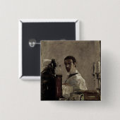 アンリーdeツールーズLautrec |の自画像1880年 缶バッジ (正面&裏面)