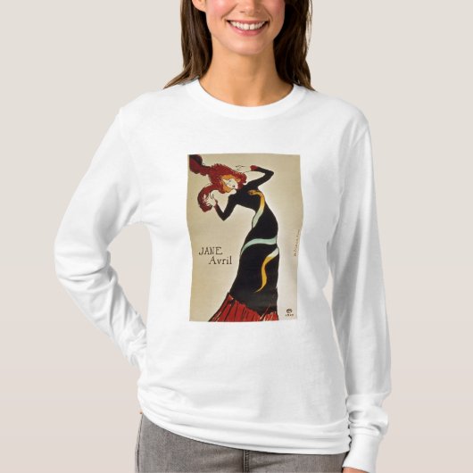 アンリーdeツールーズLautrec |ジェーンAvril 1899年 Tシャツ (正面)