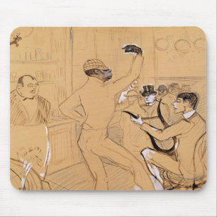 アンリーdeツールーズLautrec   Chocolatの踊り1896年 マウスパッド