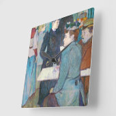 アンリーdeツールーズLautrec | Moulin de la Galette スクエア壁時計 (傾斜)