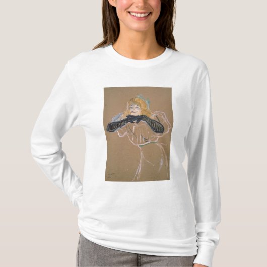 アンリーdeツールーズLautrec | Yvette Guilbertのsingi Tシャツ (正面)