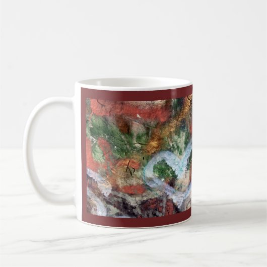 アンリーNouwenの引用文の落書きのハートのマグ コーヒーマグカップ (左)