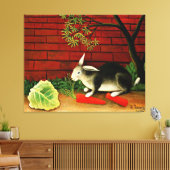 アンリ絵を描・ルソーのウサギ キャンバスプリント (インサイチュ (リビング))