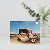 アンリ絵画ルソーの眠るジプシー ポストカード (スタンド正面)