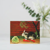 アンリ絵画・ルソーのウサギ ポストカード (スタンド正面)