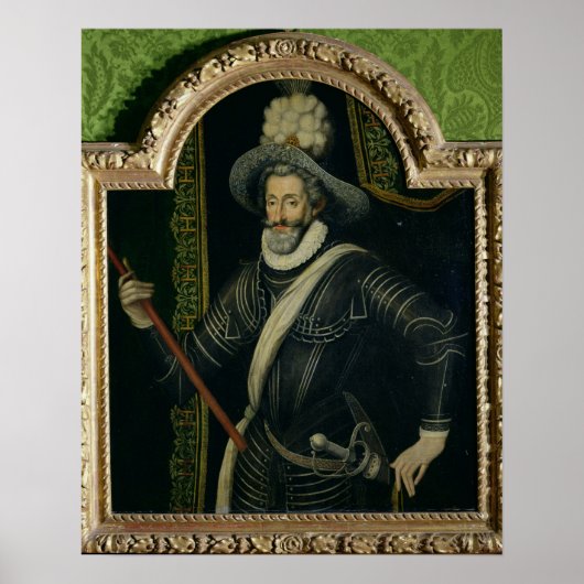 アンリ4世フランスとナバラの王, c.1595 ポスター (正面)