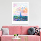 アンリ・エドモンドクロスピンククラウドアート展 キャンバスプリント (インサイチュ (リビング))