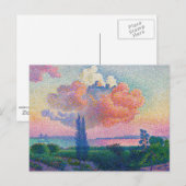 アンリ・エドモン絵画ド・クロスのピンク・クラウド ポストカード (正面/裏面)