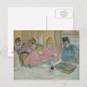 アンリ・ド・トゥールーズ・ラウトレック – ダイニングルームのレディース ポストカード (正面/裏面)