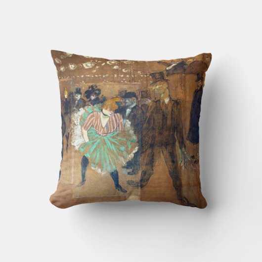アンリ・ド・トゥールーズ・ロートレック – ダンス・アット・ザ・ルージュ クッション (正面)
