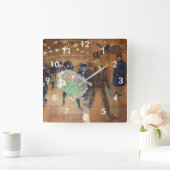 アンリ・ド・トゥールーズ・ロートレック – ダンス・アット・ザ・ルージュ スクエア壁時計 (ホーム)