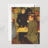 アンリ・ド・トゥールーズ＝ロートレック - ムーラン・ド・ラ・ギャレットの片隅 ポストカード (正面/裏面)