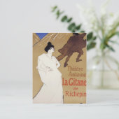 アンリ・ド・トゥールーズ・ロートレック・ラ・ギターヌ・ザ・ジプシー ポストカード (スタンド正面)