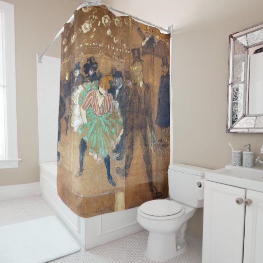 アンリ・ド・トゥールーズ＝ロートレック - ルージュのダンス シャワーカーテン (インサイチュ)