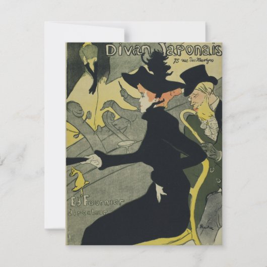 アンリ・ド・トゥールーズ・ロートレック – Divan Japonais サンキューカード (正面)