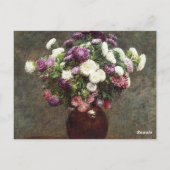 アンリ・ファンタン=ラトゥールヴィンテージアスター入り花瓶 ポストカード (裏面)