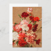アンリ・ファンタン・ラトゥール - 花瓶なしのカーネーション サンキューカード (正面/裏面)