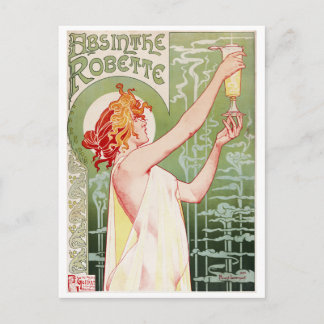 アンリ・プリヴェ・リブモン。 アブサinthe Robette 1896 ポストカード