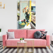 アンリ・マティス – 窓の前の花1922 キャンバスプリント (インサイチュ (リビング))