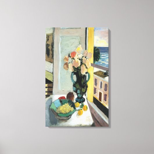アンリ・マティス – 窓の前の花1922 キャンバスプリント (正面)