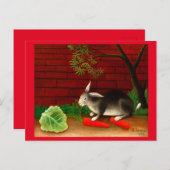 アンリ・ルソーによるうさぎの食事 ポストカード (正面/裏面)