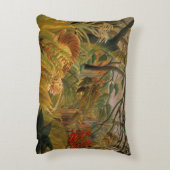 アンリ・ルソーによる熱帯性嵐の中のトラ アクセントクッション (裏面(縦))