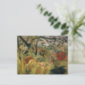 アンリ・ルソーによる熱帯性嵐の中のトラ ポストカード (スタンド正面)