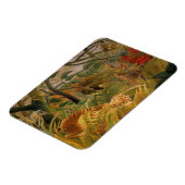 アンリ・ルソーによる熱帯性嵐の中のトラ マグネット (左側)