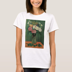 アンリ・ルソーによる蔦の花 - ビンテージの花柄 Tシャツ