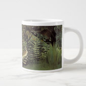 アンリ・ルソーによる『飢えたライオン』、ヴィンテージの野生動物 ジャンボコーヒーマグカップ (右)