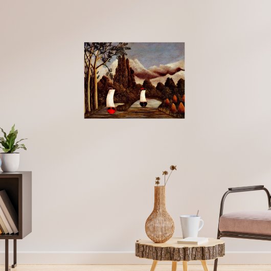 アンリ・ルソーのアート:オーセの銀行 ポスター (リビング3)