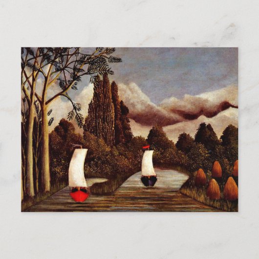 アンリ・ルソーのアート:オーセの銀行 ポストカード (正面)