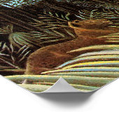 アンリ・ルソーのライオンとジャングル ポスター (角)