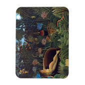 アンリ・ルソーの夢 – ジャングル女性と動物 マグネット (縦)