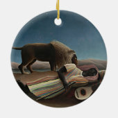 アンリ・ルソーの眠るジプシー セラミックオーナメント (裏面)