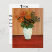 アンリ・ルソーの花束（1900年頃） 招待状 (正面/裏面)