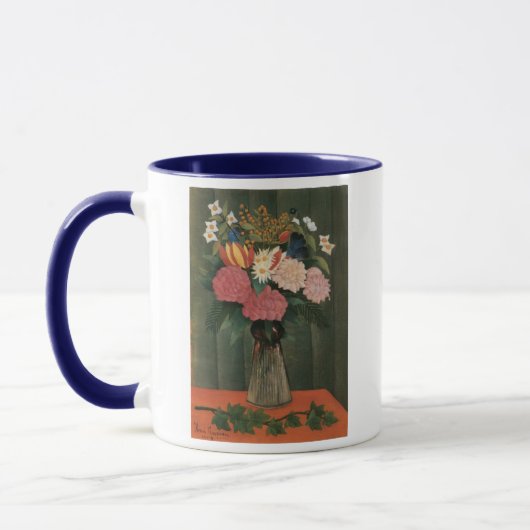 アンリ・ルソーの花瓶の中の花(1909) マグカップ (左)
