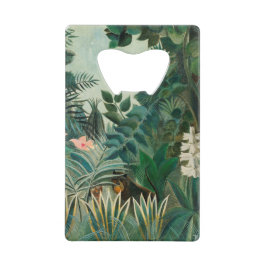 アンリ・ルソーの赤道ジャングル(1909)。 クレジットカード栓抜き