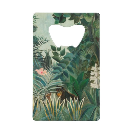 アンリ・ルソーの赤道ジャングル(1909)。 クレジットカード栓抜き (正面)