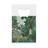 アンリ・ルソーの赤道ジャングル(1909)。 クレジットカード栓抜き (裏面)