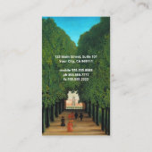 アンリ・ルソー作「セント・クルードの公園のアベニュー」 名刺 (裏面)