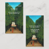 アンリ・ルソー作「セント・クルードの公園のアベニュー」 名刺 (正面/裏面)